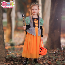 Halloween childrens costumes girl witch dress dress dress dress party snow white princess dress costume