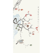 Immediate shooting Sun Chengfengs Flower and Bird Middle Hall hand-painted Chinese painting flower and bird painting calligraphy and painting collection