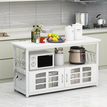 Kitchen Chopping table microwave oven Oven Rack Cupboard long table Kitchen Containing Deity with cabinet door thickened hearth cabinet