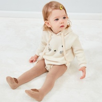 Joker artifact autumn and winter New Baby pantyhose cartoon hand-stitched head Childrens leggings baby socks