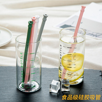 Baby silicone straws children baby drinking water straws pregnant women postpartum heat-resistant universal hose water Cup straws accessories