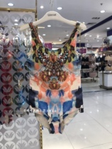 Hua Geer color thin one-piece swimsuit bag hip WZ1047 domestic