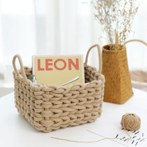 Nordic cotton thread storage basket hand-made simple storage box coffee table desktop snacks key glove basket dormitory artifact