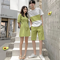Couple dress summer dress 2021ins different T-shirt suit your dress my skirt niche design feel a dress