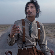 SOARIN British style RETRO PLAID LONG-sleeved shirt MALE Yuppie business casual slim-fit non-ironing suit shirt