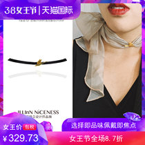 JLInN new animal original designer brand magpie leather rope mulberry silk coker neck chain elegant and small bestie