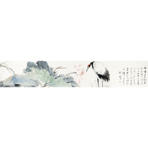 Immediately take Qing Zhang Yong 1 8 m through the introduction of the hand-painted painting painted flower-and-bird painting living room study decorate calligraphy and painting