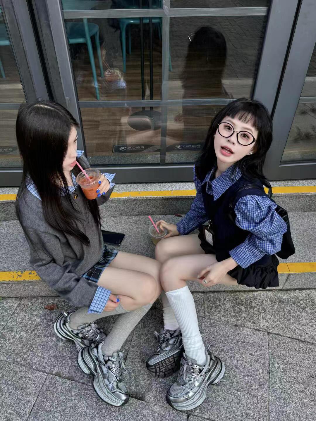 迪丽热巴同款骆驼银月老爹鞋 银色厚底设计拉长比例 增高显瘦不累脚