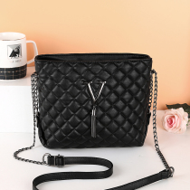 Small bag womens 2021 New Tide 2020 fashion shoulder shoulder bag Joker leisure small fragrant wind diamond grid chain bag