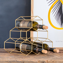 LIMlife Simple metal creative wine rack Wine red wine rack Nordic restaurant ornaments wine cabinet display rack