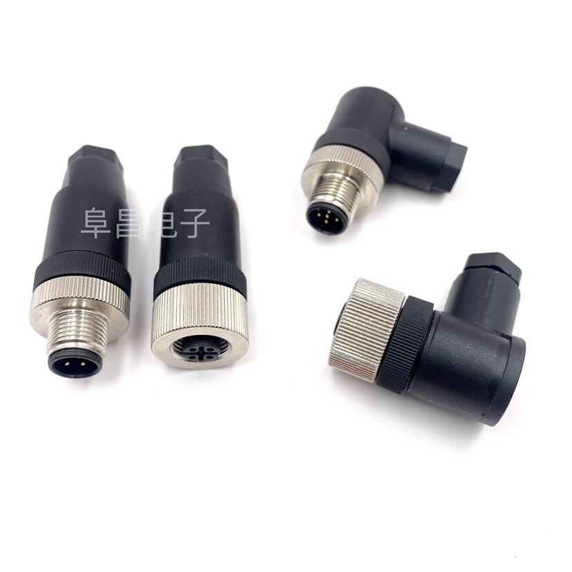 Waterproof aviation plug socket sensor connector plug M12-4 core 5 core 8 core elbow straight head PG7PG9