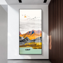 New Chinese landscape landscape porch decoration painting modern Rizhao Jinshan Zhaocai painting corridor end mural painting