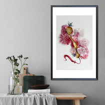 Artisan Su embroidery Ruyi peony Home Residence Decoration Hanging Painting Embroidery Genuine Silk