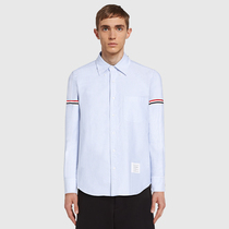 (official) TB shirt male and female in the same couple shirt body oxford spun blue striped long sleeve tb shirt