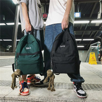 ins style couple school bag female Korean version of high school college students large-capacity simple street trend backpack female backpack