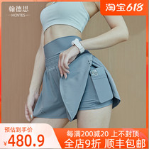 HCNTES Sports Shorts Women Loose Casual Breathable Running Fitness Pants Anti-Walk Light High Waist Yoga Pants Summer Thin