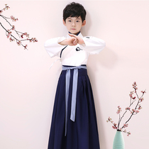 Childrens Hanfu Boy Chinese style little boy Fairy elegant costume book Childrens Chinese school suit Young Master spring performance suit