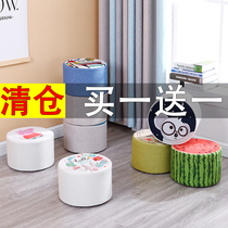 Small stool solid wood home small chair fashion shoe stool round stool adult sofa stool low stool creative small bench