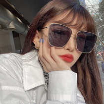 Sunglasses 2021 New Tide color changing sun glasses retro ins Wind Big Frame thin sun glasses UV protection