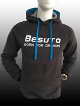 BESUTO plus velvet padded large size fleece double-sided fit pull-down men and womens windproof hooded jumper
