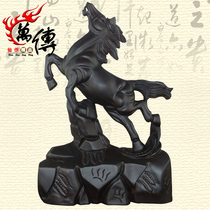 Wanchuan ebony wood carved horse ornaments solid wood horse to success mahogany crafts home accessories business gifts