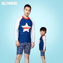 Sunscreen split swimsuit Quick-drying long-sleeved swimsuit Childrens holiday spa suit