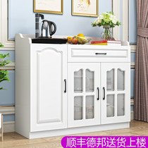 Simple tea cabinet living room dining side cabinet narrow cabinet kitchen ultra-thin storage cabinet integrated Wall small cabinet modern household