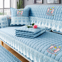 U-shaped sofa cover full set of combination cover anti-dust set of high-end atmospheric cushion four seasons universal fashion towel