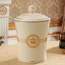 European-style ceramic trash can High-grade multi-functional tea slag bucket