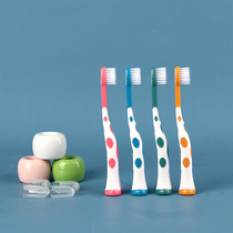 Cartoon childrens toothbrush soft hair 3-4-5-6 years old superfine household children boy children baby tooth cleaning