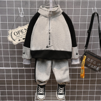 Boy Net red suit foreign Tide brand sports sweater boy spring and autumn clothing Korean version of handsome childrens clothes childrens clothing