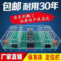 Accessories floor-to-floor steel pipe multifunctional pig bed Production and Protection pig sow twin bed with incubator fence pig fence