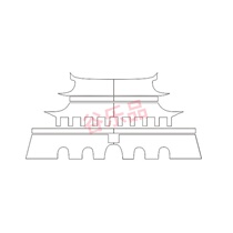 Gu Le Pin Tiananmen Shape Cardboard Ring Creation Material Pack Handmade DIY Art Creativity