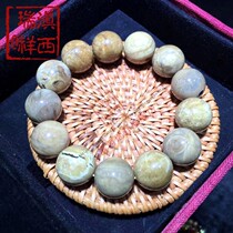 Western Yunnan Ruixiang natural A goods Myanmar Amber boutique national workers round white flower root bracelet bracelet hand row certificate