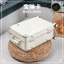 Paulinka Suitcase New Suitcase Anti-Scrape Rod Box Student Muted Boarding Password Box Small Light Weight