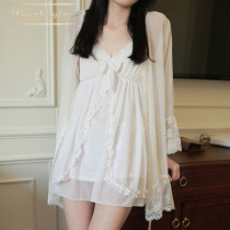 TOUCH MISS PRINCESS WIND PYJAMAS LADY WITH CHEST CUSHION SEXY HARNESS TWO SETS OF FAIRY WIND MODEIR SLEEPING DRESS