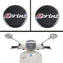 KODASKIN new real carbon fiber VESPA modified sprint decorative stickers protection labeling sprint decal