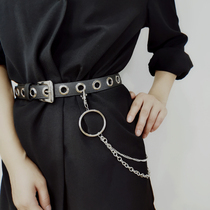 Hip hop chain belt female Korean version Joker Jane pants belt jeans belt accessories ins punk style