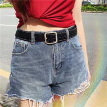 Womens belt simple Joker jeans student Korean ins style decorative belt fashion Korean casual pants belt