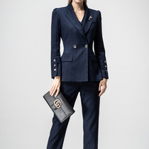 Fall High-end Manager Professional Dress Temperament Name Yuan Striped Suit Suit Women Fashion Business Positive Dress Working Suit Women