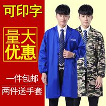Overalls Mens long coat Camouflage labor protection clothing wear-resistant labor coveralls custom porters summer blue coat long section