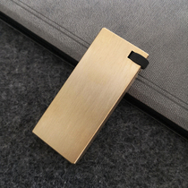 Fireworks cigarette hand brass lighter trench kerosene machine vintage personality grinding wheel oil machine double silo can be customized