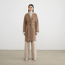 100% wool double-faced woman coat woman 2022 new high-end sense medium long high-end wool coat