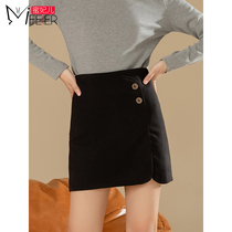 Honey concubine high-waisted skirt womens winter 2020 new a-character wear slim Joker dress