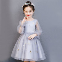 Girl dress Princess Dress Autumn and Winter Childrens skirt host performance little girl dress