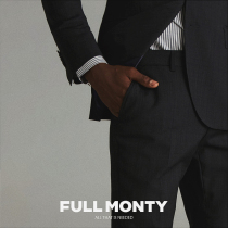 FULL MONTY WOOL FORMAL BLACK trousers MENs BUSINESS SLIM CASUAL STRAIGHT TUBE texture pattern suit pants