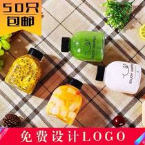 Net red fruit tea milk tea 400ML big mouth drink bottle PET bottle round plastic bottle enzyme bottle juice bottle