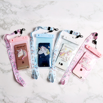 Cartoon transparent Apple 7 Samsung Xiaomi plus diving set swimming touch screen mobile phone waterproof bag