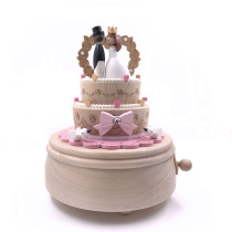 Taiwan jeancard wooden cannon music box Rotating music box Creative wedding gift newlywed memorial children