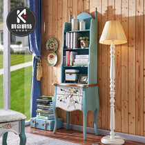  Solid wood bookcase Living room decoration cabinet Study small bookcase Mini bookcase Simple storage American solid wood bookcase